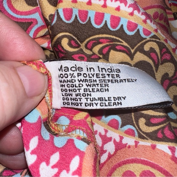 Vintage Buckhead Betties Blouse Size Medium Pullover Retro Print Hippie - Picture 9 of 10